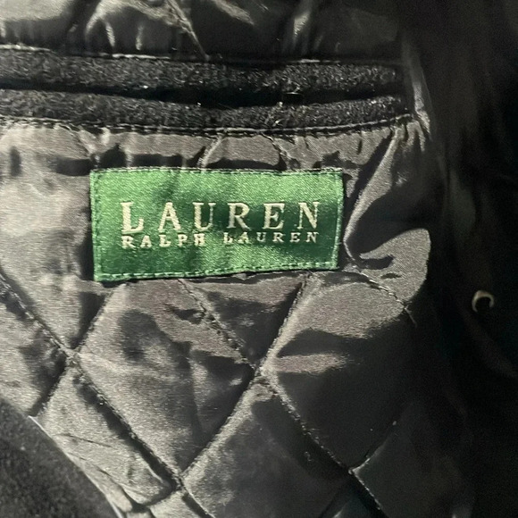 Ralph Lauren Men’s 100% Peacoat zip/button closure size 48L Black - Picture 5 of 6